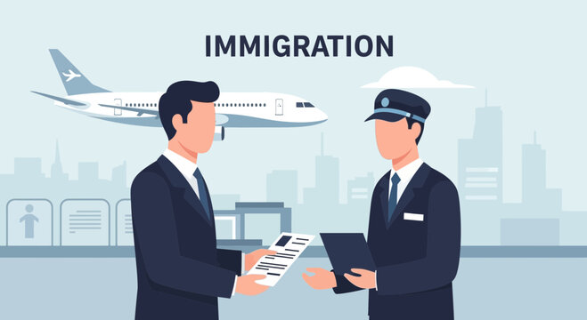 Global Travel Legalities Immigration And Border Security At The Airport Terminal