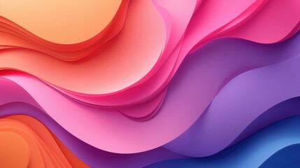 Abstract colorful waves illustration with smooth gradients and flowing shapes for design projects