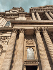 St Paul’s Cathedral - British architecture, designed by Christopher Wren. A Church and tourist destination in London, England, UK.