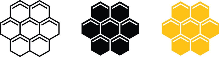 Honeycomb Vector Set – Geometric Hexagon Design