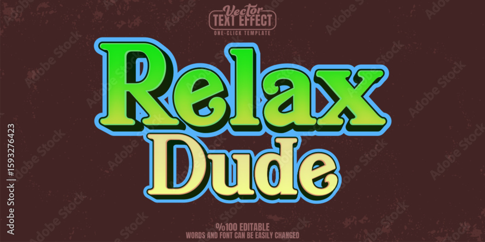 Poster dude editable text effect, customizable retro and 80s 3d font style