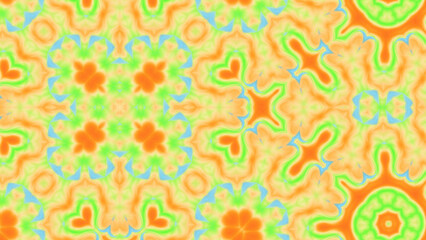 Abstract Radiant Burst with Soft Grain Texture, Symmetrical Glow Pattern in Psychedelic Style, Radiating Circular Abstract with Subtle Noise, Kaleidoscopic Starburst with Gradient Flow