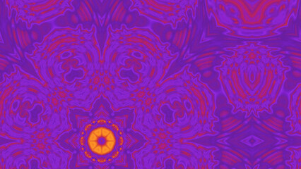 Abstract Radiant Burst with Soft Grain Texture, Symmetrical Glow Pattern in Psychedelic Style, Radiating Circular Abstract with Subtle Noise, Kaleidoscopic Starburst with Gradient Flow