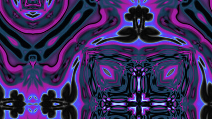 Fototapeta premium Abstract Radiant Burst with Soft Grain Texture, Symmetrical Glow Pattern in Psychedelic Style, Radiating Circular Abstract with Subtle Noise, Kaleidoscopic Starburst with Gradient Flow
