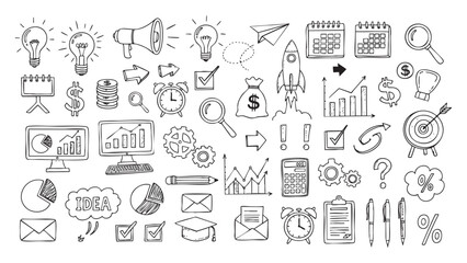 Doodle Business Ideas A Hand-Drawn Collection of Concepts and Planning Elements for Strategic Growth