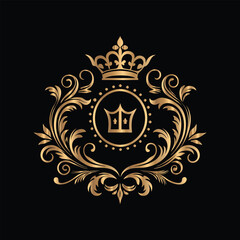 Vector set of gold vintage frames. Elegant element for design in Eastern style, place for text. Floral golden border. Lace illustration for invitations and greeting cards.