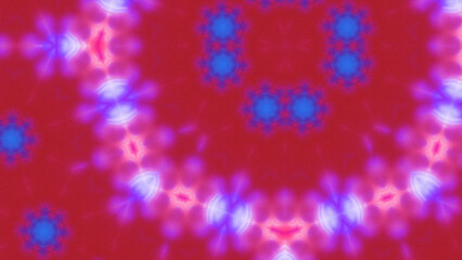 Abstract Radiant Burst with Soft Grain Texture, Symmetrical Glow Pattern in Psychedelic Style, Radiating Circular Abstract with Subtle Noise, Kaleidoscopic Starburst with Gradient Flow
