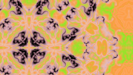 Abstract Radiant Burst with Soft Grain Texture, Symmetrical Glow Pattern in Psychedelic Style, Radiating Circular Abstract with Subtle Noise, Kaleidoscopic Starburst with Gradient Flow