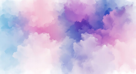 Abstract Colorful Clouds Background, Digital Art, Creative Space, Artistic, Soft Hues, Vibrant, Dreamy Environment