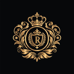 Vector set of gold vintage frames. Elegant element for design in Eastern style, place for text. Floral golden border. Lace illustration for invitations and greeting cards.