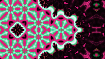 Abstract Radiant Burst with Soft Grain Texture, Symmetrical Glow Pattern in Psychedelic Style, Radiating Circular Abstract with Subtle Noise, Kaleidoscopic Starburst with Gradient Flow