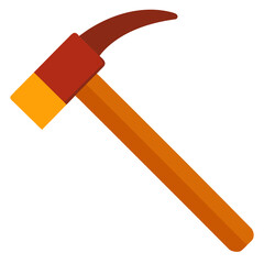 Flat design fire axe tool illustration