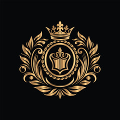 Fototapeta premium Vector set of gold vintage frames. Elegant element for design in Eastern style, place for text. Floral golden border. Lace illustration for invitations and greeting cards.