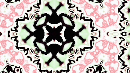 Abstract Radiant Burst with Soft Grain Texture, Symmetrical Glow Pattern in Psychedelic Style, Radiating Circular Abstract with Subtle Noise, Kaleidoscopic Starburst with Gradient Flow