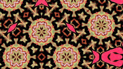 Abstract Radiant Burst with Soft Grain Texture, Symmetrical Glow Pattern in Psychedelic Style, Radiating Circular Abstract with Subtle Noise, Kaleidoscopic Starburst with Gradient Flow