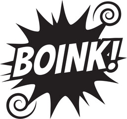 Fototapeta premium Vroom Comic Sound Effect Illustration, Dynamic Expression in Black and White for Excitement