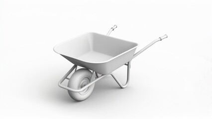 A 3D model of a wheelbarrow