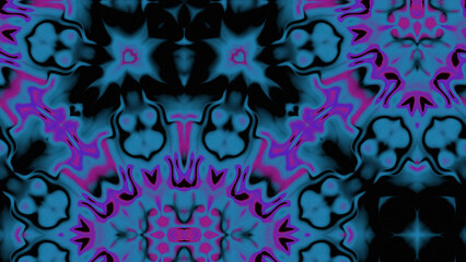 Abstract Radiant Burst with Soft Grain Texture, Symmetrical Glow Pattern in Psychedelic Style, Radiating Circular Abstract with Subtle Noise, Kaleidoscopic Starburst with Gradient Flow