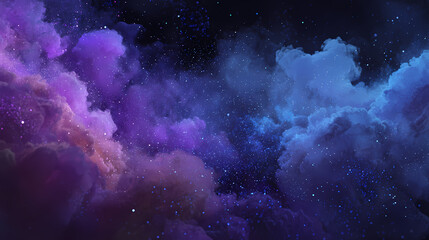 Obraz premium A floating nebula of glowing paint mist drifting in a cosmic void. mist drift. Illustration