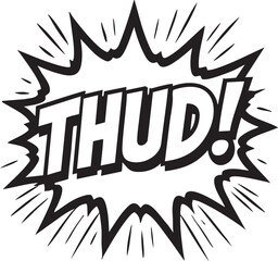Impactful Thud Sound Effect Illustration for Comics and Designs