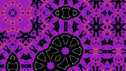 Abstract Radiant Burst with Soft Grain Texture, Symmetrical Glow Pattern in Psychedelic Style, Radiating Circular Abstract with Subtle Noise, Kaleidoscopic Starburst with Gradient Flow