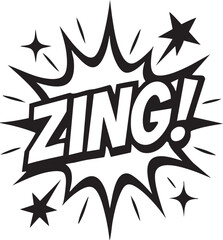 Zing Comic Pop Art Explosion Dynamic Graphic Burst Design with a Sense of Energetic Impact and Vivid Expression.