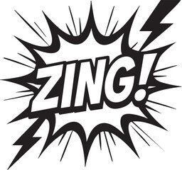Zing! Pop Art Explosion Vector Graphic for Digital Designs and Creative Projects