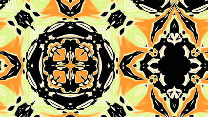 Abstract Radiant Burst with Soft Grain Texture, Symmetrical Glow Pattern in Psychedelic Style, Radiating Circular Abstract with Subtle Noise, Kaleidoscopic Starburst with Gradient Flow