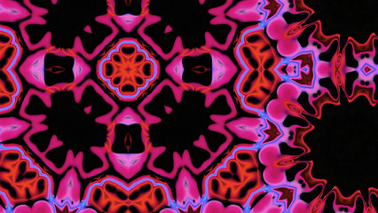 Abstract Radiant Burst with Soft Grain Texture, Symmetrical Glow Pattern in Psychedelic Style, Radiating Circular Abstract with Subtle Noise, Kaleidoscopic Starburst with Gradient Flow