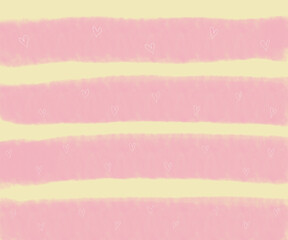 Pink and yellow watercolor stripes form a textured, colorful abstract background with a grunge paper pattern