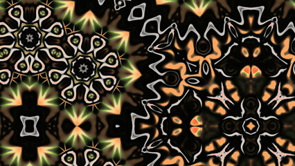 Abstract Radiant Burst with Soft Grain Texture, Symmetrical Glow Pattern in Psychedelic Style, Radiating Circular Abstract with Subtle Noise, Kaleidoscopic Starburst with Gradient Flow