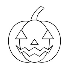 Pumpkin line style icon element