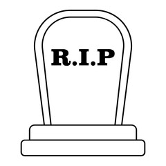 RIP Tombstone line element style	