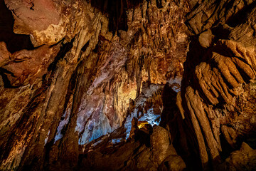 Formations in a large dry cave in central Arizona
