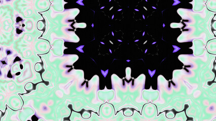 Abstract Radiant Burst with Soft Grain Texture, Symmetrical Glow Pattern in Psychedelic Style, Radiating Circular Abstract with Subtle Noise, Kaleidoscopic Starburst with Gradient Flow