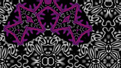 Abstract Radiant Burst with Soft Grain Texture, Symmetrical Glow Pattern in Psychedelic Style, Radiating Circular Abstract with Subtle Noise, Kaleidoscopic Starburst with Gradient Flow