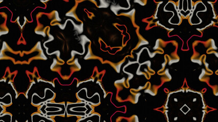 Abstract Radiant Burst with Soft Grain Texture, Symmetrical Glow Pattern in Psychedelic Style, Radiating Circular Abstract with Subtle Noise, Kaleidoscopic Starburst with Gradient Flow