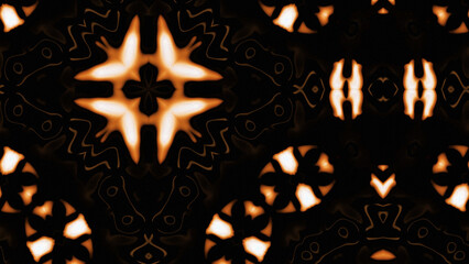 Abstract Radiant Burst with Soft Grain Texture, Symmetrical Glow Pattern in Psychedelic Style, Radiating Circular Abstract with Subtle Noise, Kaleidoscopic Starburst with Gradient Flow