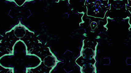 Abstract Radiant Burst with Soft Grain Texture, Symmetrical Glow Pattern in Psychedelic Style, Radiating Circular Abstract with Subtle Noise, Kaleidoscopic Starburst with Gradient Flow