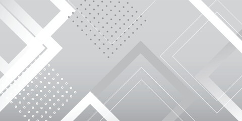 Obraz premium Abstract Gray Geometric Background with Lines and Dots Pattern.