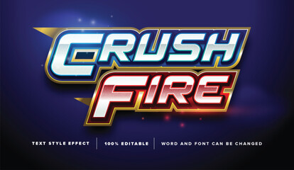Editable text effect vector graphic of Crush fire , perfect for movie title, game title, etc.
