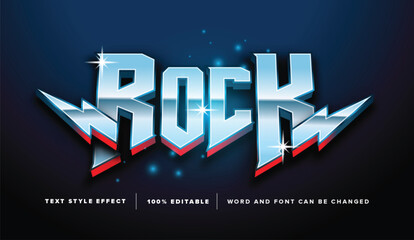 Editable text effect vector graphic of Blue rock , perfect for movie title, game title, poster title etc.