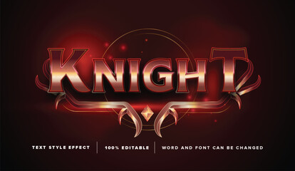 Editable text effect vector graphic of Red Knight , perfect for movie title, game title, etc.