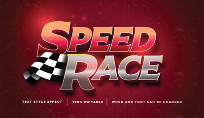 Editable text effect vector graphic of Speed race , perfect for movie title, game title, etc.
