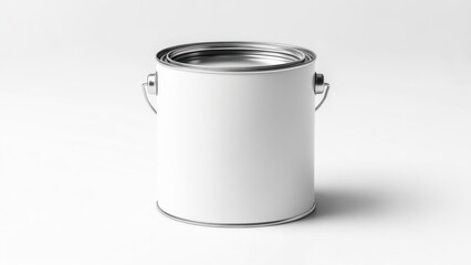 Blank paint can on white background