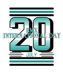 Celebrate International BMX Day with this vibrant icon. Perfect for designs related to extreme sports, cycling, and global events. Dynamic and eye-catching.