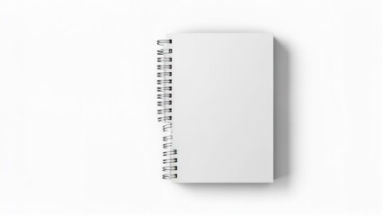 Blank spiral-bound notebook