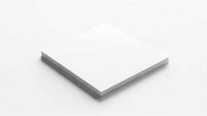 Blank square notepad mockup
