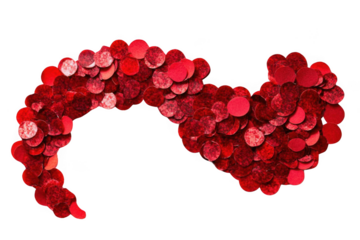 Abstract Design with Red Circles on Black, Art Concept Decoration Theme