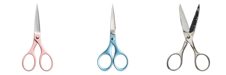 Isolated Scissors on Transparent Background for Graphic Design Use